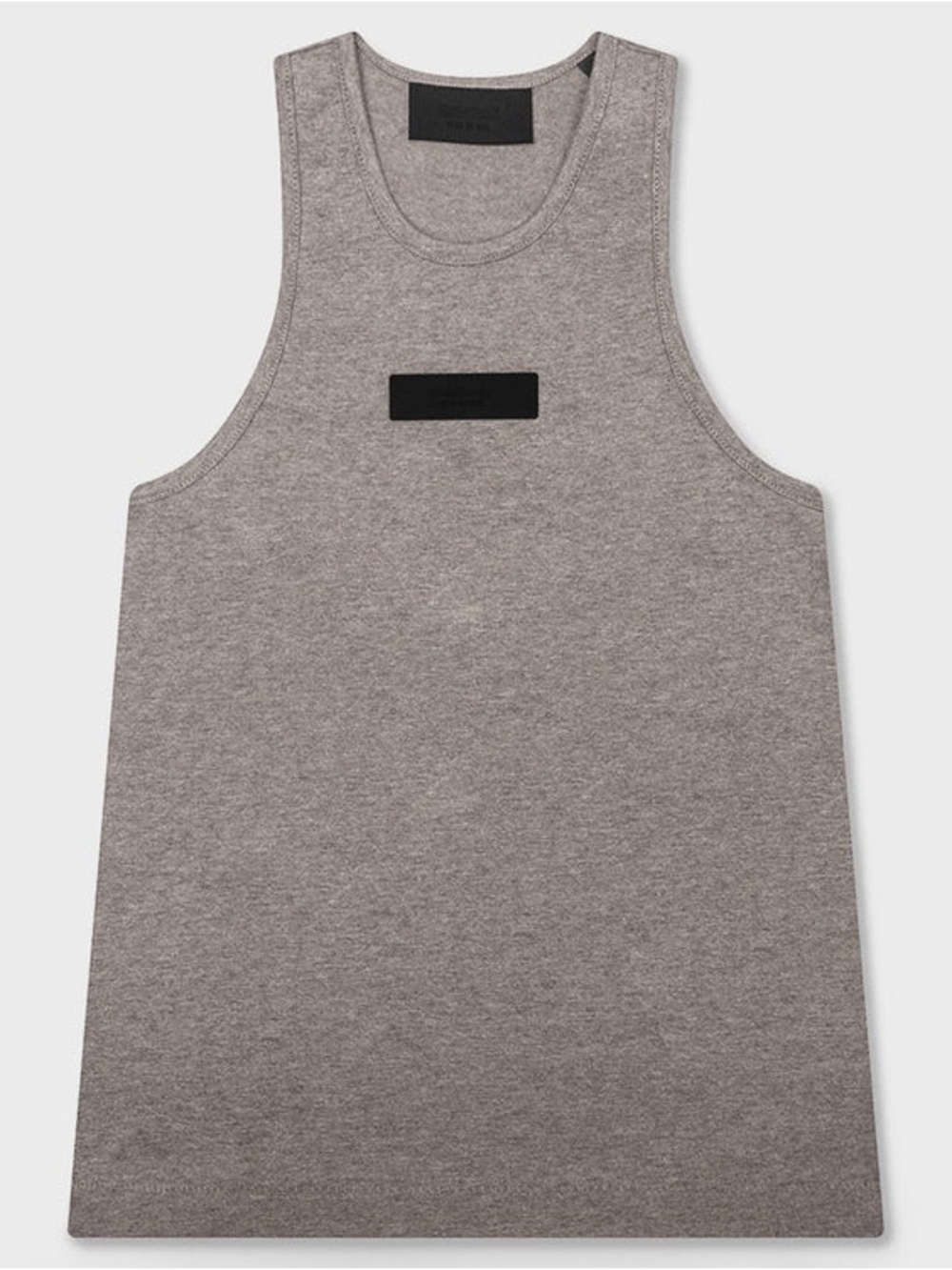Essentials Gray Tank Top with Black Logo Patch and Black Tank Top New! Size 8